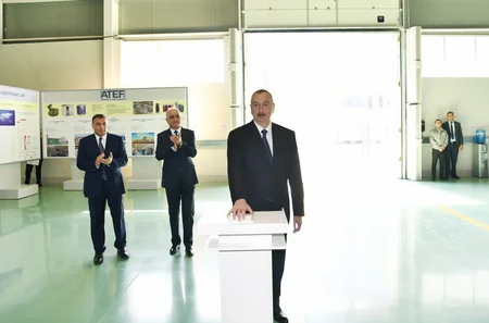İlham Əliyev Bakıda yüksəkgərginlikli avadanlıqlar zavodunun açılışında iştirak edib - YENİLƏNİB