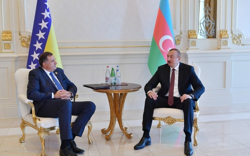 Prezident İlham Əliyev Bosniya və Herseqovinanın Rəyasət Heyətinin Sədri ilə görüşüb - YENİLƏNİB