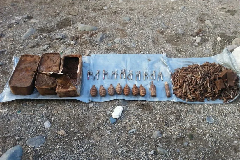 ANAMA: Göygöl rayonunda 1859 ədəd müxtəlif növ hərbi sursat aşkarlanaraq zərərsizləşdirilib