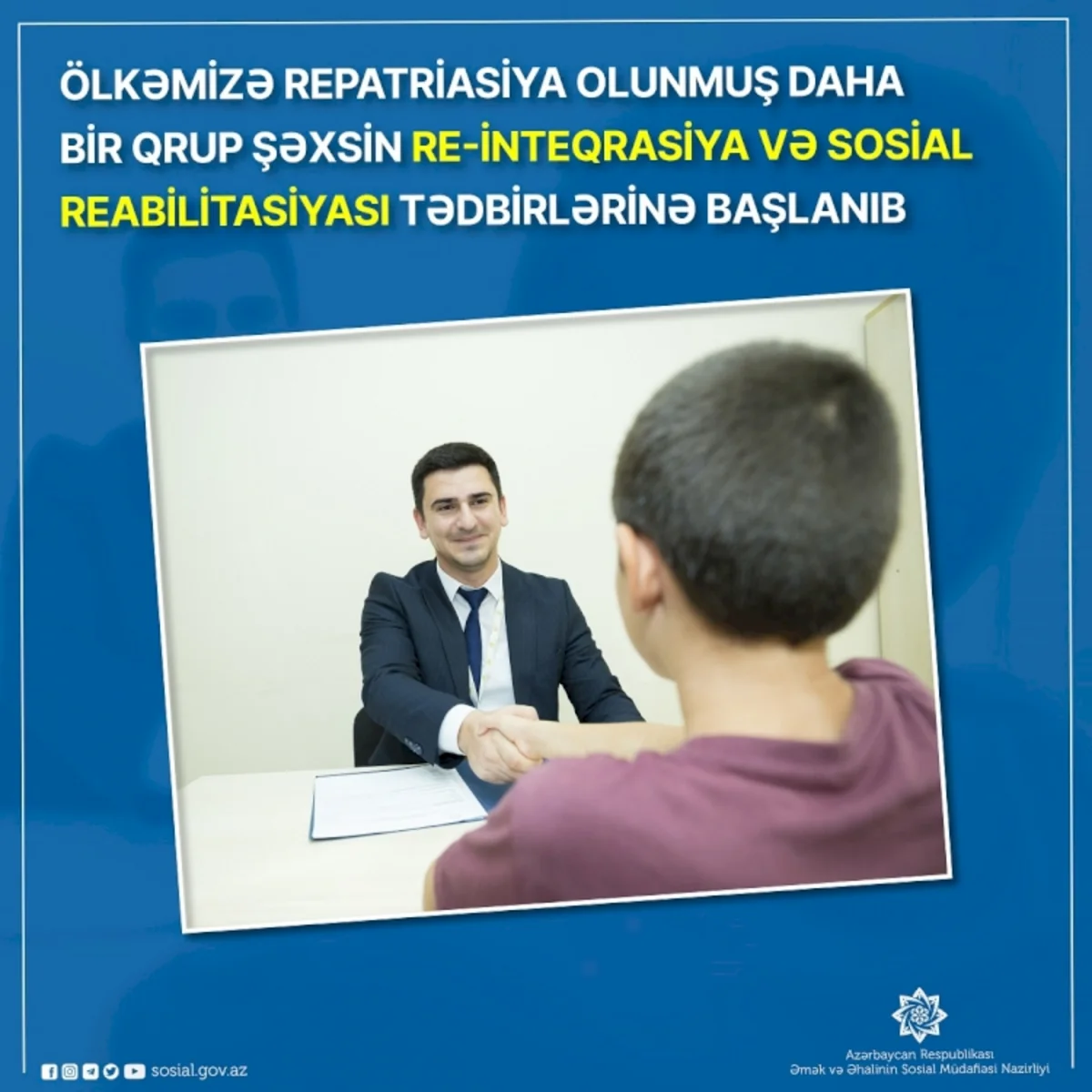 Suriyadan Azərbaycana gətirilən bir qrup şəxsin reabilitasiyası tədbirlərinə başlanılıb