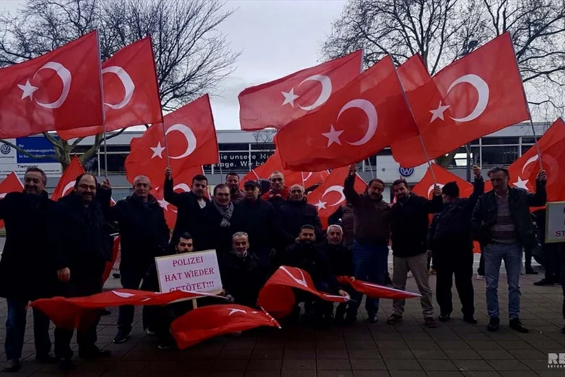 Protest staged in Germany against killing of Turkish citizen