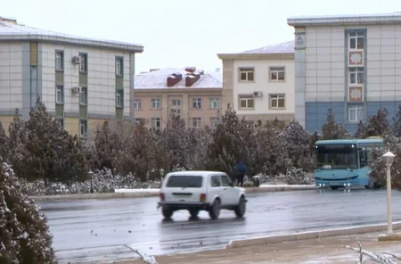 Naxçıvan şəhərinə ilk qar yağıb 