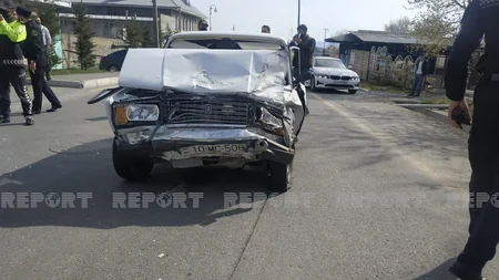 Şəkidə avtomobillər toqquşub, xəsarət alan var