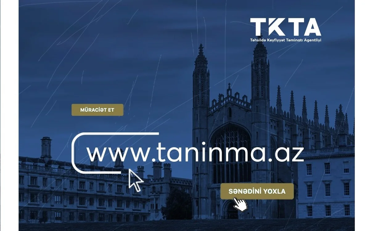 TKTA xarici diplomların tanınması barədə məlumat yayıb