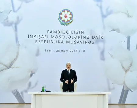 President Ilham Aliyev attends conference on development of cotton-growing - UPDATED