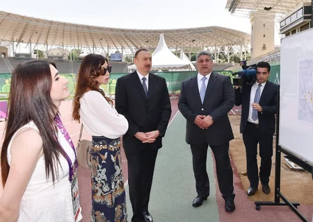 ​Prezident İlham Əliyev Tofiq Bəhramov adına Respublika Stadionunda yaradılan şəraitlə tanış olub