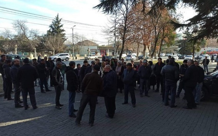Marneulidə bir qrup sakin etiraz aksiyası keçirib