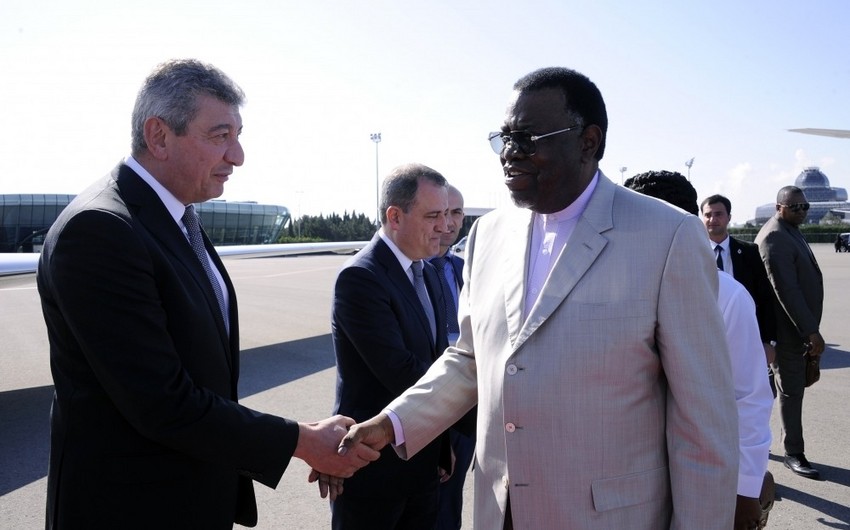 Namibiya Prezidentinin Azərbaycana səfəri başa çatıb