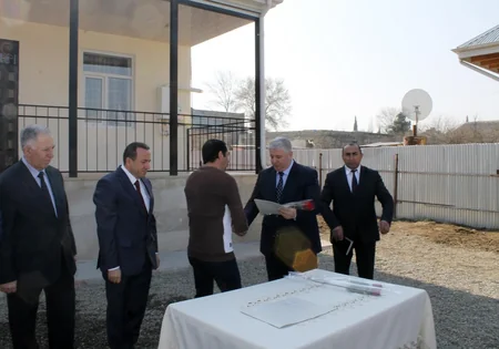 Şəmkirdə Qarabağ müharibəsi əlillərinə fərdi yaşayış evləri təqdim edilib