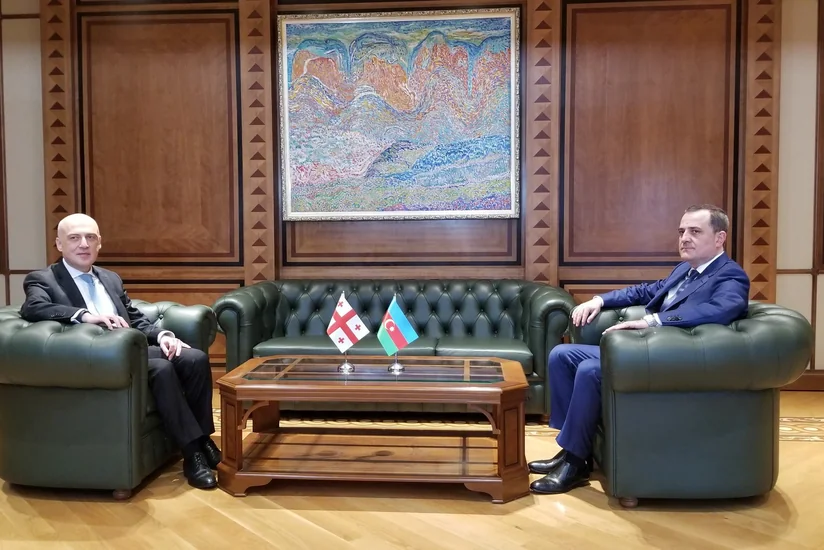 Jeyhun Bayramov holds one-on-one meeting with his Georgian counterpart