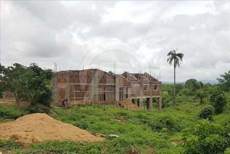 Nigeriyalı memar plastik butılkalardan ev tikib