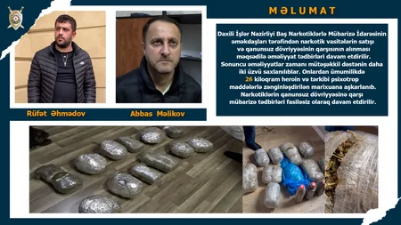 İrandan Azərbaycana gətirilən narkotiki satmaqda şübhəli bilinən şəxslər tutulub