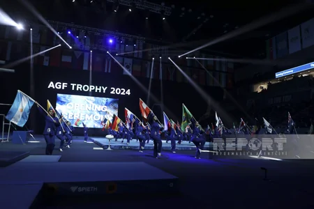 Bakıda idman gimnastikası üzrə Dünya Kubokunun açılış mərasimi keçirilib