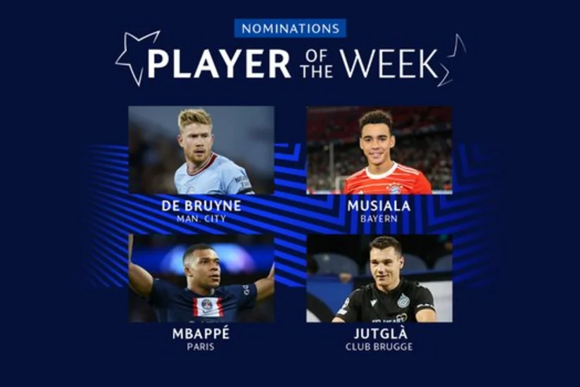 ЛЧ: Стали известны претенденты на звание лучшего игрока недели