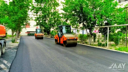 Bakıxanovda 1 km uzunluğunda yol əsaslı təmir edilir
