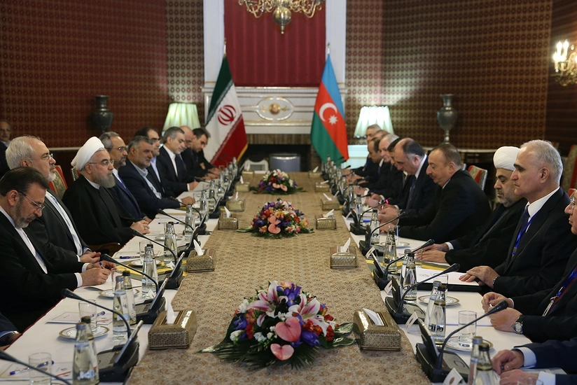 Ilham Aliyev and Hassan Rouhani held a one-on-one meeting
