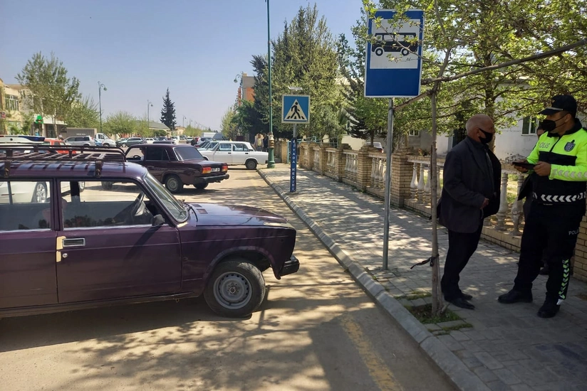 Biləsuvarda qayda pozan sürücülərə qarşı reyd keçirilib