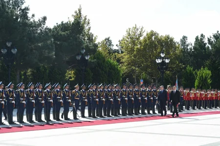 Rəcəb Tayyib Ərdoğanın rəsmi qarşılanma mərasimi olub