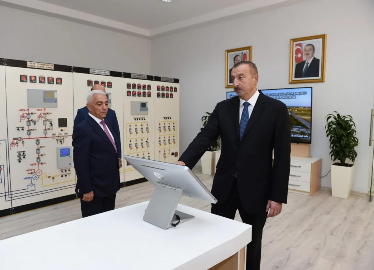 Azərbaycan Prezident “Neftçala” yarımstansiyasının açılışını edib