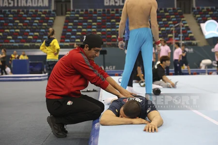 İdman gimnastikası üzrə Azərbaycan millisinin Dünya Kuboku öncəsi açıq məşqi keçirilib