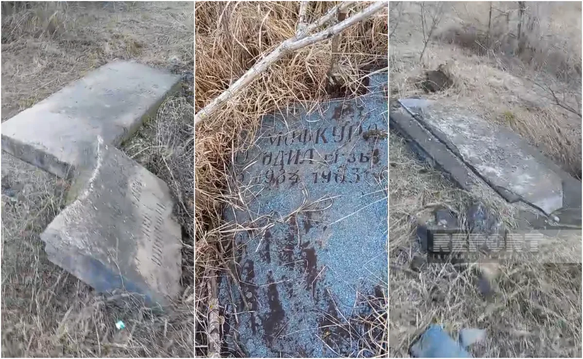 Ermənilər Malıbəyli kəndinin qəbiristanlığını tamamilə dağıdıb