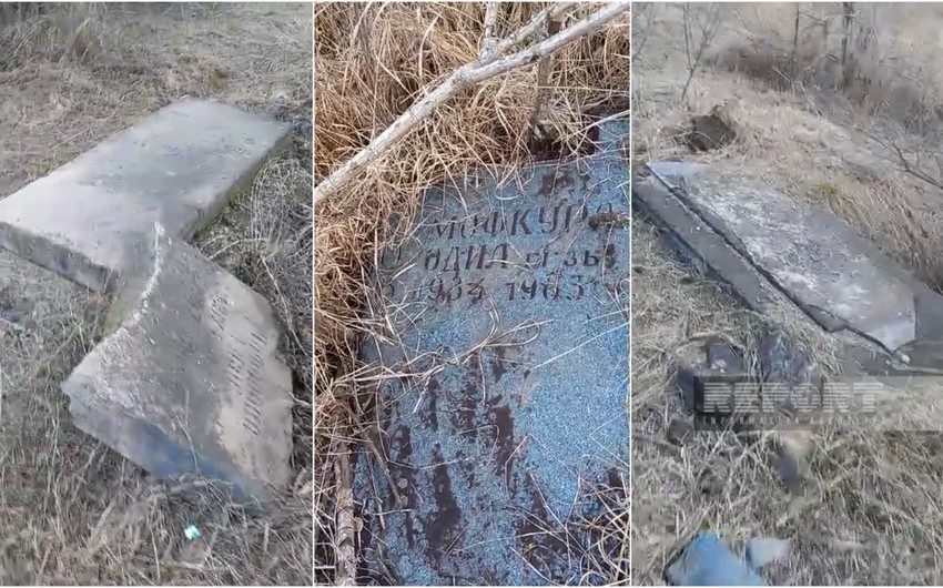 Ermənilər Malıbəyli kəndinin qəbiristanlığını tamamilə dağıdıb