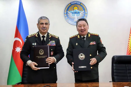 Azerbaijan and Kyrgyzstan ink military cooperation plan