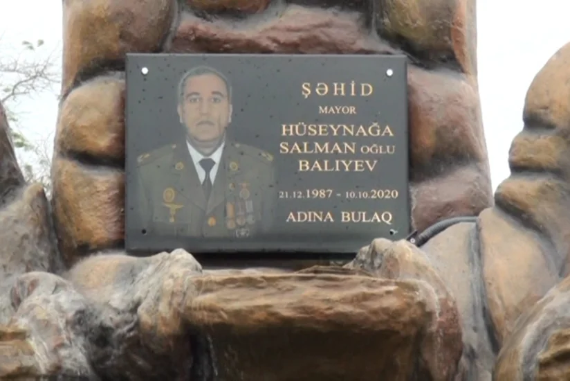 Salyanda “Qarabağ” ordenli şəhidin adına xatirə bulağı istifadəyə verilib