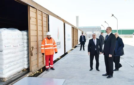 Prezident İlham Əliyev Sumqayıtda “SOCAR Polymer”in yüksək sıxlıqlı polietilen zavodunun açılışında iştirak edib - YENİLƏNİB-2