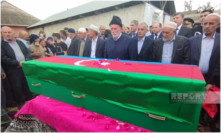Göyçayda Birinci Qarabağ müharibəsinin şəhidi Firuddin Hacıyev dəfn edilib - YENİLƏNİB