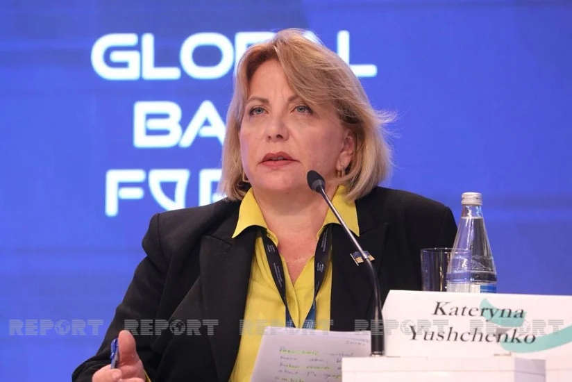 Katerina Yuşenko Bakı Forumunda: “Bu gün Suriyada, Ukraynada, Sudanda, Yəməndə uşaqlar ağlayır”