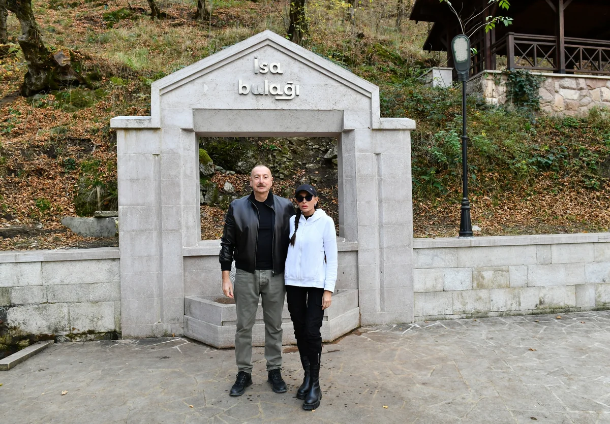 President Ilham Aliyev and First Lady Mehriban Aliyeva visit Isa Spring in Shusha