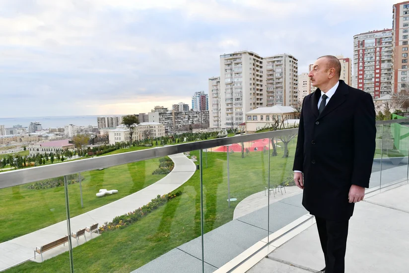President Ilham Aliyev attends opening of second part of Central Park in Baku