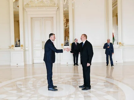 President Ilham Aliyev received credentials of incoming Georgian ambassador