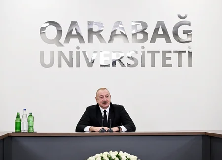 Prezident İlham Əliyev Qarabağ Universitetinin təmirdən sonra açılışında iştirak edib - YENİLƏNİB-4