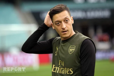 Arsenal UEFA Avropa Liqasının final oyunundan əvvəl Bakı Olimpiya Stadionunda məşqə çıxıb - FOTOREPORTAJ