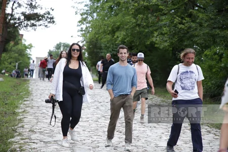 International travelers visit Shusha