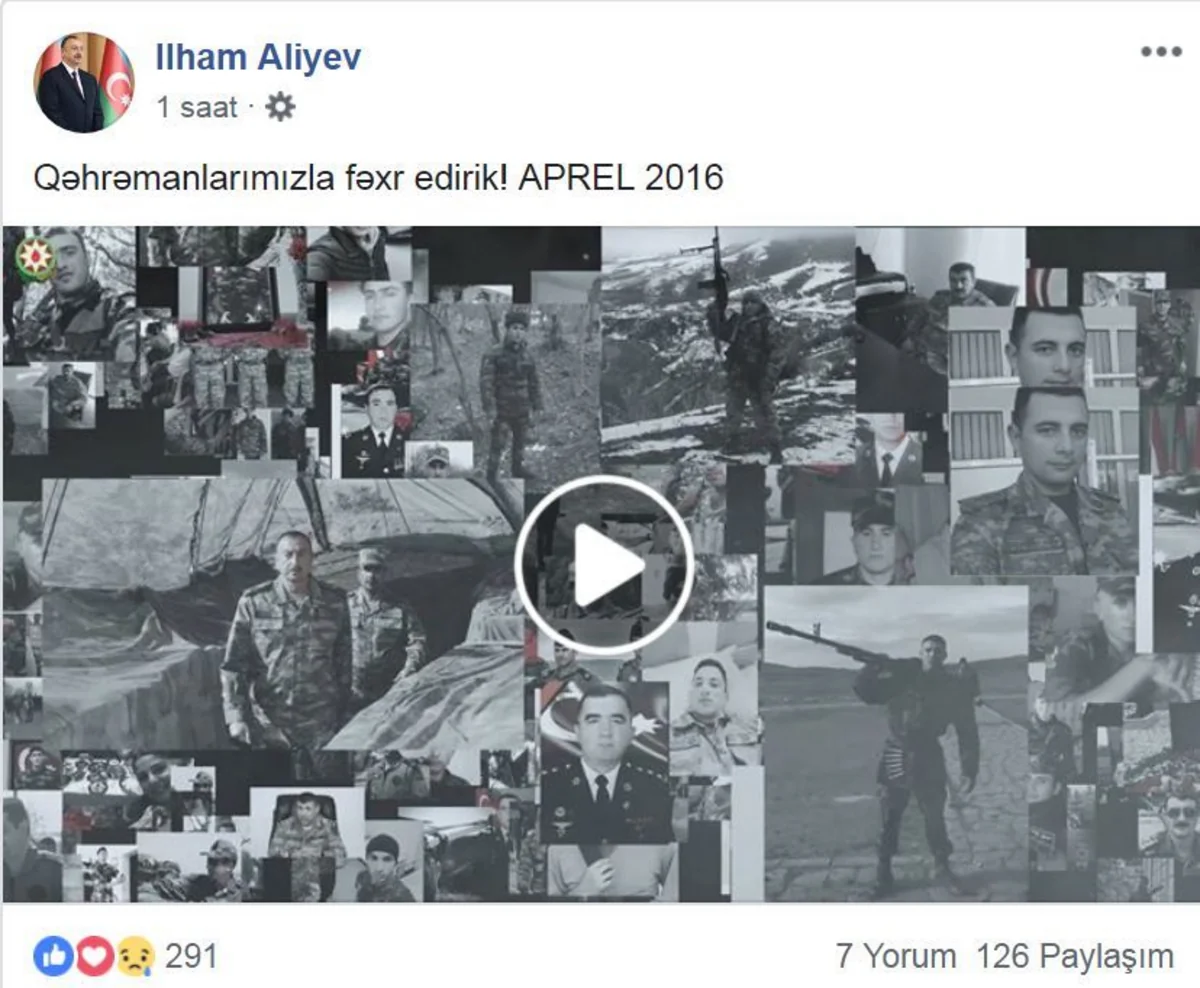 Президент поделился в Facebook видеороликом по случаю годовщины победы в апрельских боях - ВИДЕО