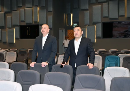 Azərbaycan və Qırğızıstan prezidentləri Ağdam Konfrans Mərkəzi ilə tanış olublar - YENİLƏNİB