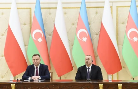 Azerbaijani, Polish presidents made press statements