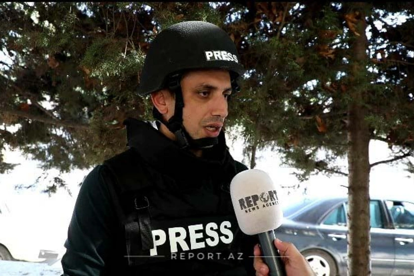 Düşmənin atdığı mərmi Tərtərdə jurnalistin evinə düşdü