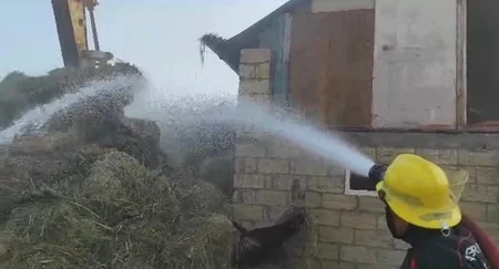 Zərdabda həyətyanı sahədə yanğın olub
