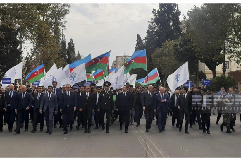 В Гяндже состоялось шествие в память о жертвах армянского террора