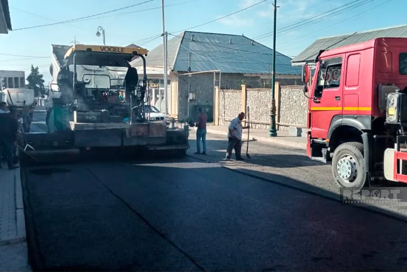 Oğuzun 14 küçəsində yollar təmir olunur