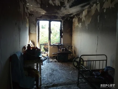 Mingəçevirdə yaşayış binasında yanğın olub, 4 qadın zəhərlənib