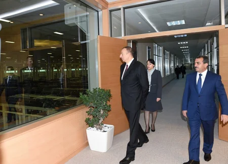 Prezident İlham Əliyev Ceyranbatan Ultrasüzgəcli Sutəmizləyici Qurğular Kompleksinin açılışında iştirak edib
