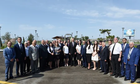 President Ilham Aliyev inaugurates drinking water supply project in Pirallahi district