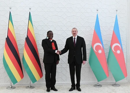 Azerbaijani, Zimbabwean presidents met