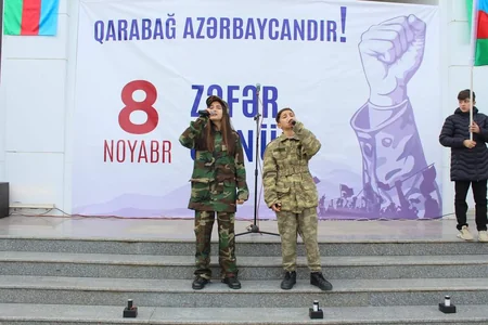 Sabirabadda Zəfər Günü təntənəli qeyd olunub