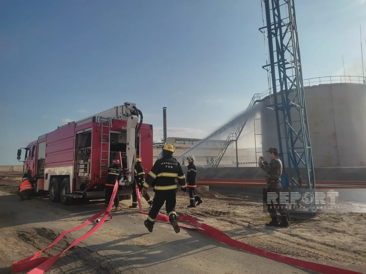 FHN SOCAR-ın Qaz Emalı Zavodunda yanğın-taktiki təlim keçirib